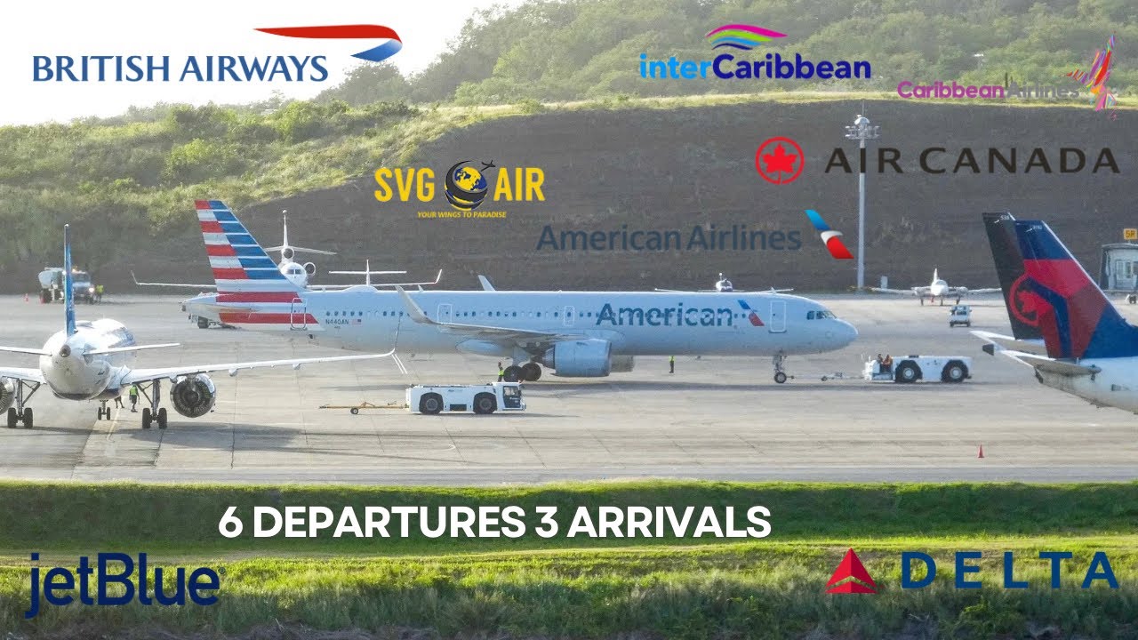6 DEPARTUES 3 ARRIVALS | JBU & AA A21N/ AC B38M/ DAL B738/ BA B772/ INTER & CAL ATR 42/72 + MORE!