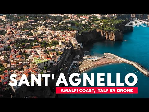 Sant'Agnello Sorrento Amalfi Coast 4K, Drone footage, Italy by drone