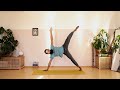 20 min intermediate power vinyasa yoga flow for strength balance and energy