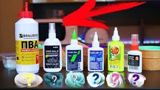 6 ЛИЗУНОВ из РАЗНЫХ ВИДОВ КЛЕЯ | КАКОЙ КЛЕЙ ПОДХОДИТ ДЛЯ СЛАЙМА?! ПРОВЕРКА КЛЕЯ ПВА ДЛЯ ЛИЗУНА