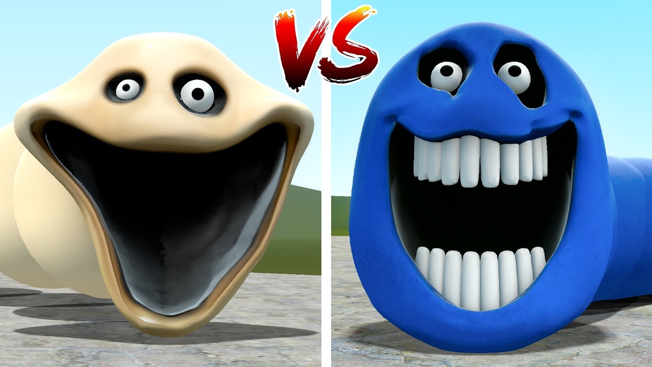 ✅ WHO IS STRONGER: HUNGRY WORM OR HUNGRY SNAKE FOR ROBLOX In Garry's Mod!?