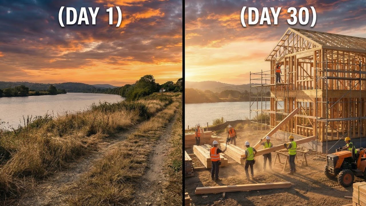 Building a Riverside House from Scratch | Cinematic Time-Lapse - YouTube