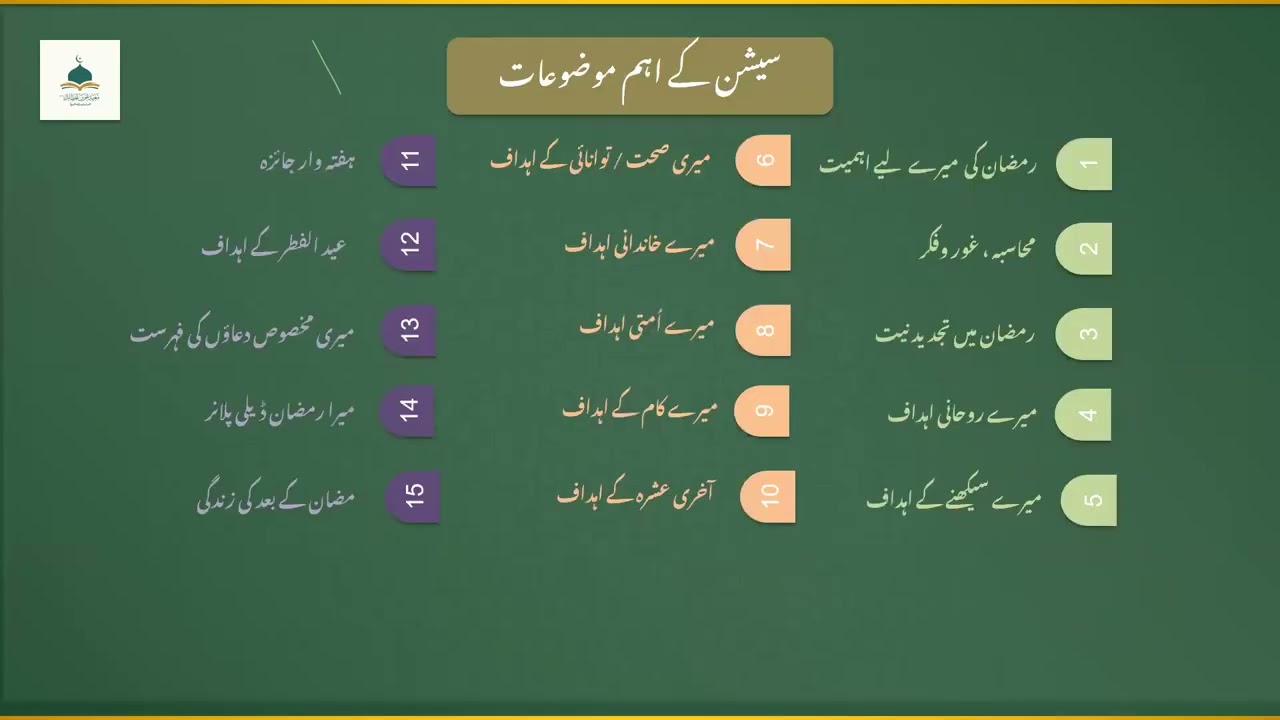 Ramadan preparation session 