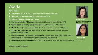 Demystifying the PCR, LCA, EPD Creation Process  Standards, Tools and Trends 1