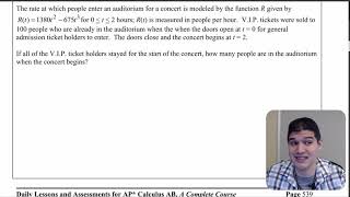 6.6d Applications of Definite Integrals ex 4-5 | AP Calclulus