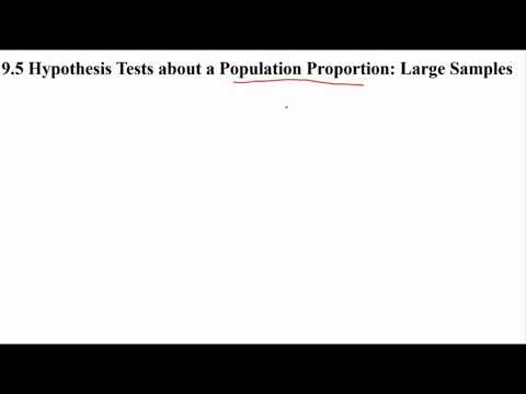 Statistics - Hypothesis Tests about a Population Proportion with the ...
