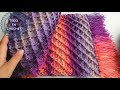 BUFANDA ESMERALDA TEJIDA CROCHET | Bufanda a ganchillo | Bufanda punto diamante | How to make scarf