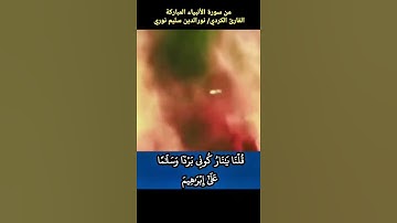 قلنا يا نار كوني بردا وسلاما على #إبراهيم #نورالدين_سليم_نوري سورة #الانبياء