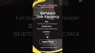 Genpact Off Campus hiring 2023 for Full Stack Java develeoper