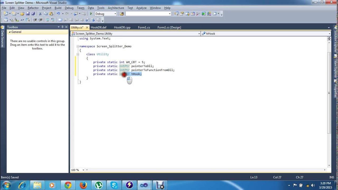 vsp6 calling c++ code from c Inject DLL in global hooks windows Part 6