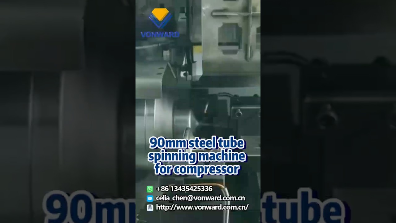 『90mm steel tube spinning machine for compressor』