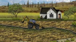 4# รถ JCB รถตักดินดันดินวิ่งผ่านทางที่ยากลำบาก (การ์ตูนเกมส์ก่อสร้างสำหรับเด็ก) screenshot 3