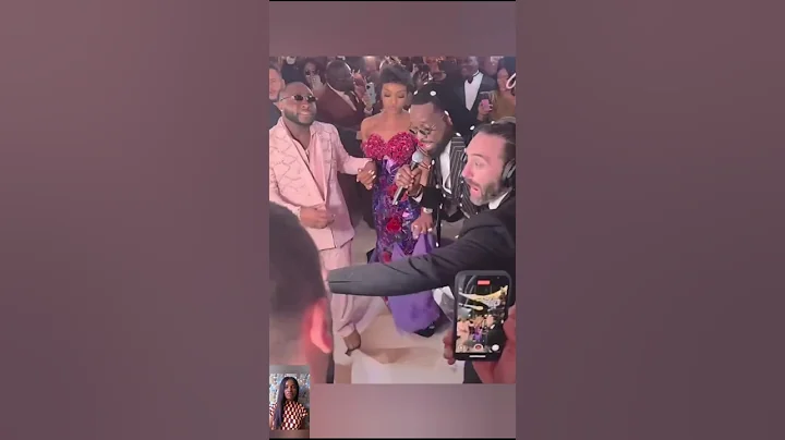 Davido & his lovely wife chioma dancing nicely as singer Dbanj performs at their after party .