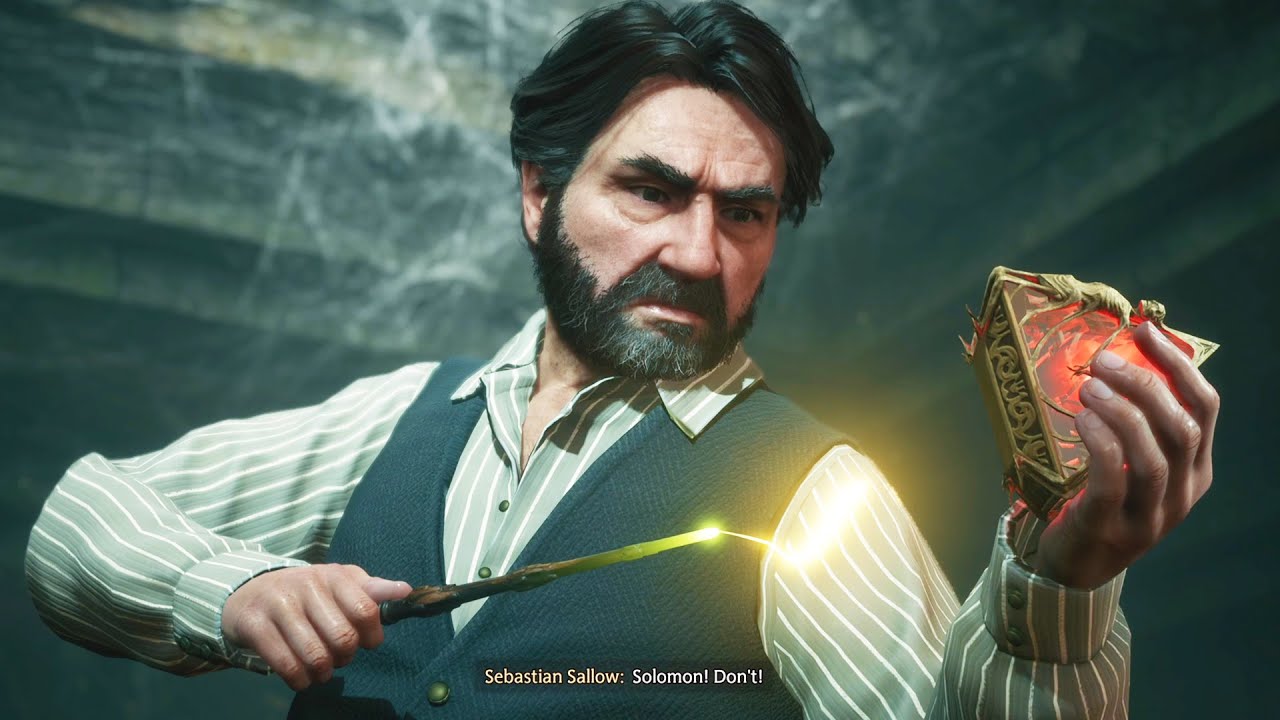 Sebastian Uses Avada Kedavra to Kills His Uncle Scene - Hogwarts Legacy