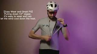 X-TIGER Men's Cycling Jerseys +4 rear back pockets【Take Any Essential You Want】