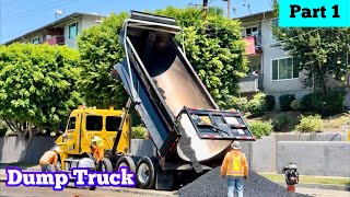 DUMP TRUCK in Action (Part 1/4) ~ Water Main Replacement Project 
