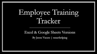 Employee Training Tracker for HR Managers