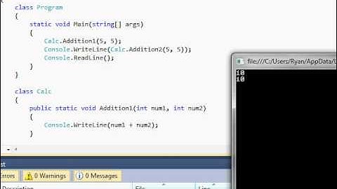 C# Tutorial 11 - Different Types of Class Methods