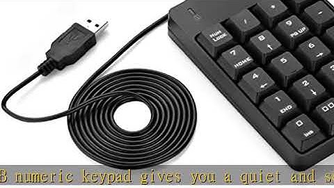 Wired Number Pad, USB Numeric Keypad 19 Key Number Keypad Keyboard for Laptop PC Computer Notebook,