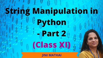 String Manipulation -Part 2 (Class XI)