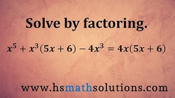 Solving an Equation by Factoring (Example)