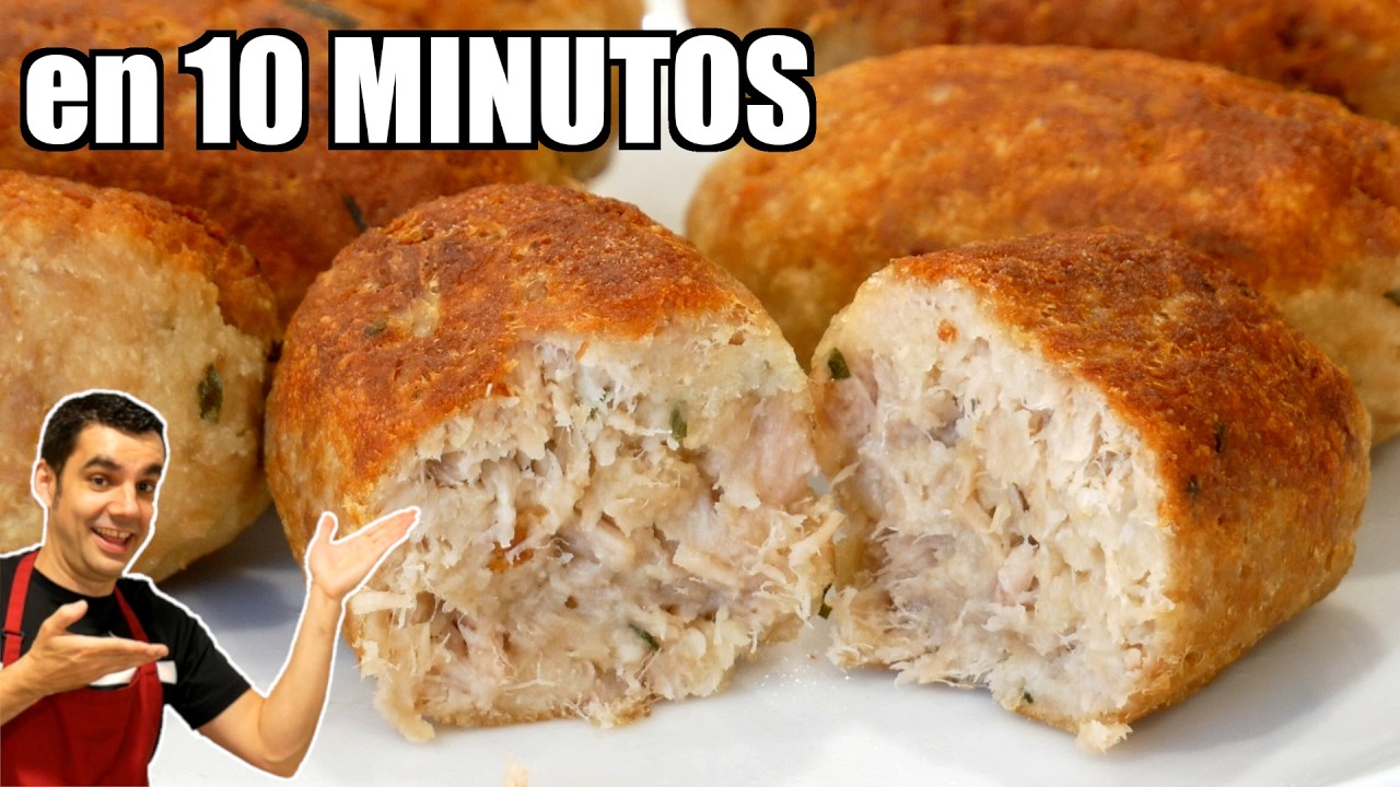 Las CROQUETAS de ATÚN más FÁCILES y RÁPIDAS 🐟 listas en 10 minutos ¡SIN BECHAMEL!