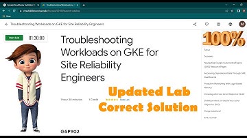 Troubleshooting Workloads on GKE for Site Reliability Engineers | [ GSP902] | Updated Lab