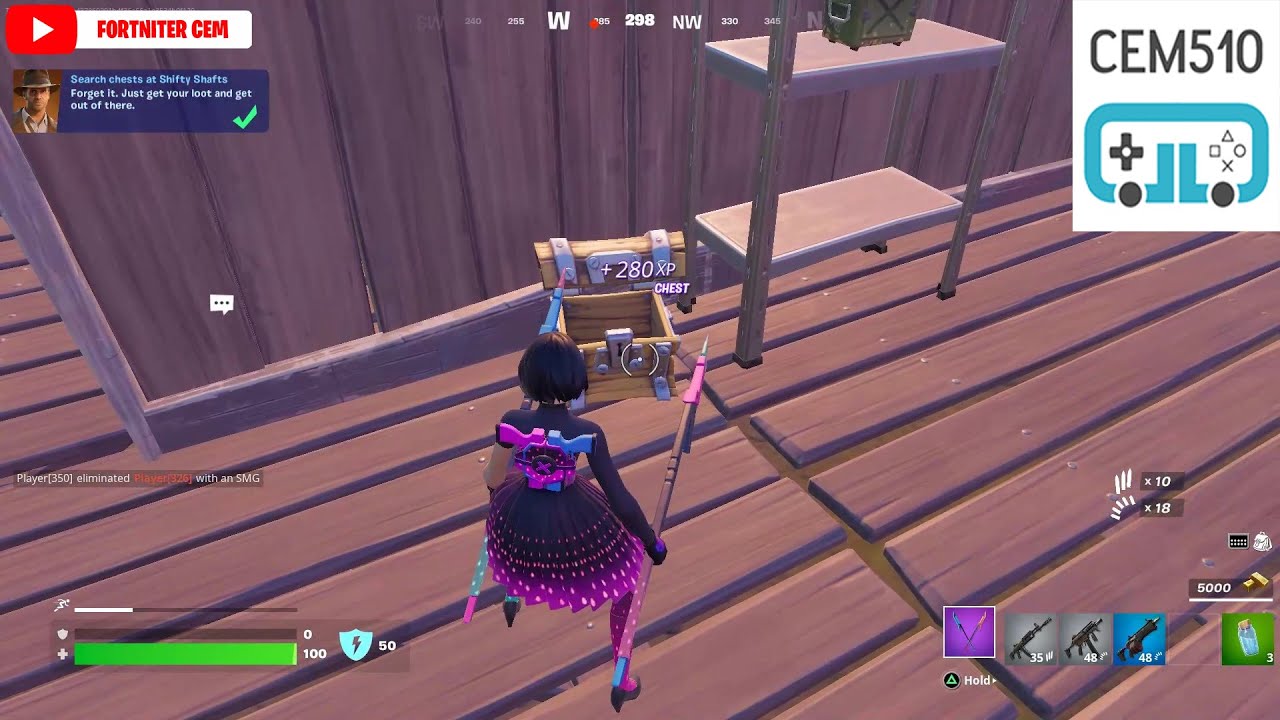 Search chests at Shifty Shafts Fortnite Indiana Jones Quests YouTube
