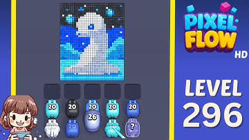 Pixel Flow Level 296 Solution Walkthrough