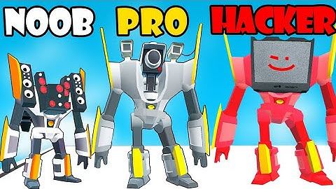 NOOB vs PRO vs HACKER - Mechangelion Robot Fighting 2