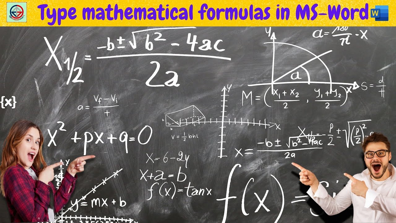 MS-WORD मे MATH का फ़ॉर्मूला लिखना सीखें हिन्दी में , How to write ...