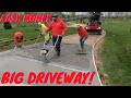 Big concrete driveway pour done right.  Easy money!