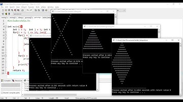 GUNUNG BINTANG dengan PERULANGAN FOR di BAHASA C (Pemrograman Dasar, SMK)