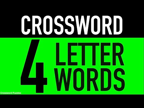 Crossword Puzzles with Answers #14 - Guess the 4 Letter Words General Knowledge Trivia Quiz