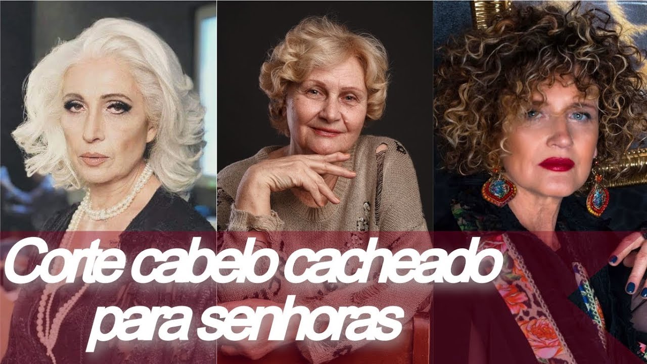 Corte cabelo 💘 cacheado para senhoras idosas - Penteados da moda - YouTube