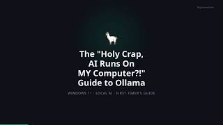 How to Install & Run AI Locally on Windows 11 (Ollama Beginner Guide — No Internet Required)