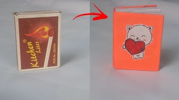 DIY mini diary from matchbox#CraftySaro