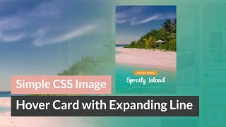 How to Create a Simple CSS Image Overlay Hover Card with Expanding Line Net Worth