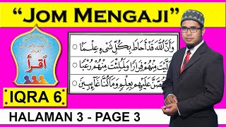 Jom Mengaji IQRA 6 Muka Surat 3 -  IQRO 6 Halaman 3