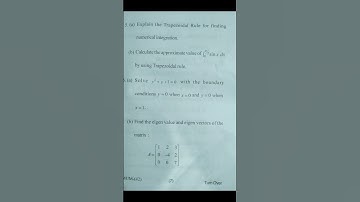 Munger University BSc part 3 maths hons. paper7 2023