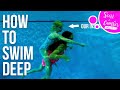 LEARNING HOW TO SWIM DEEP AND CLEAR OUR EARS WITH ELIZABETH SWIMS!! | Scott and Camber