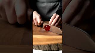 Satisfying Glass Cherry Chop 🍒✨ #asmr