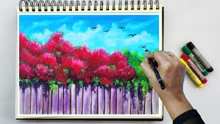 Tricks To Draw Realistic FLOWERS, SHADOW, Cloud LEAVES (step by step) Tutorial - Soft Pastel Drawing screenshot 2