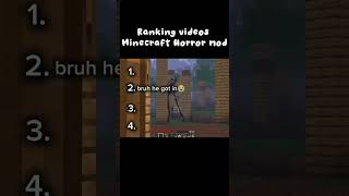 Ranking Videos Minecraft horror mod#viral #shorts #minecraftshorts #funnyhorror #minecraft #ranking