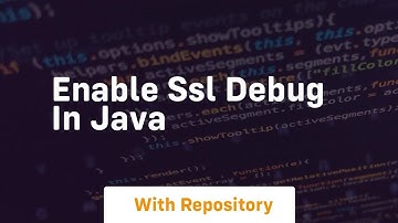 enable ssl debug in java