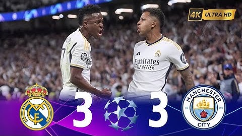 Real Madrid vs Manchester City 3-3 🔥 Extended Highlights & All Goals 🏆  UEFA Champions League