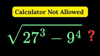 Don't use calculator 🔔 A Nice Square Root test| Step-by-step solution 
