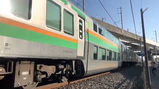 【良いジョイント音】E233系3000番台コツE-59編成＋E231系1000番台ヤマU-584編成通過