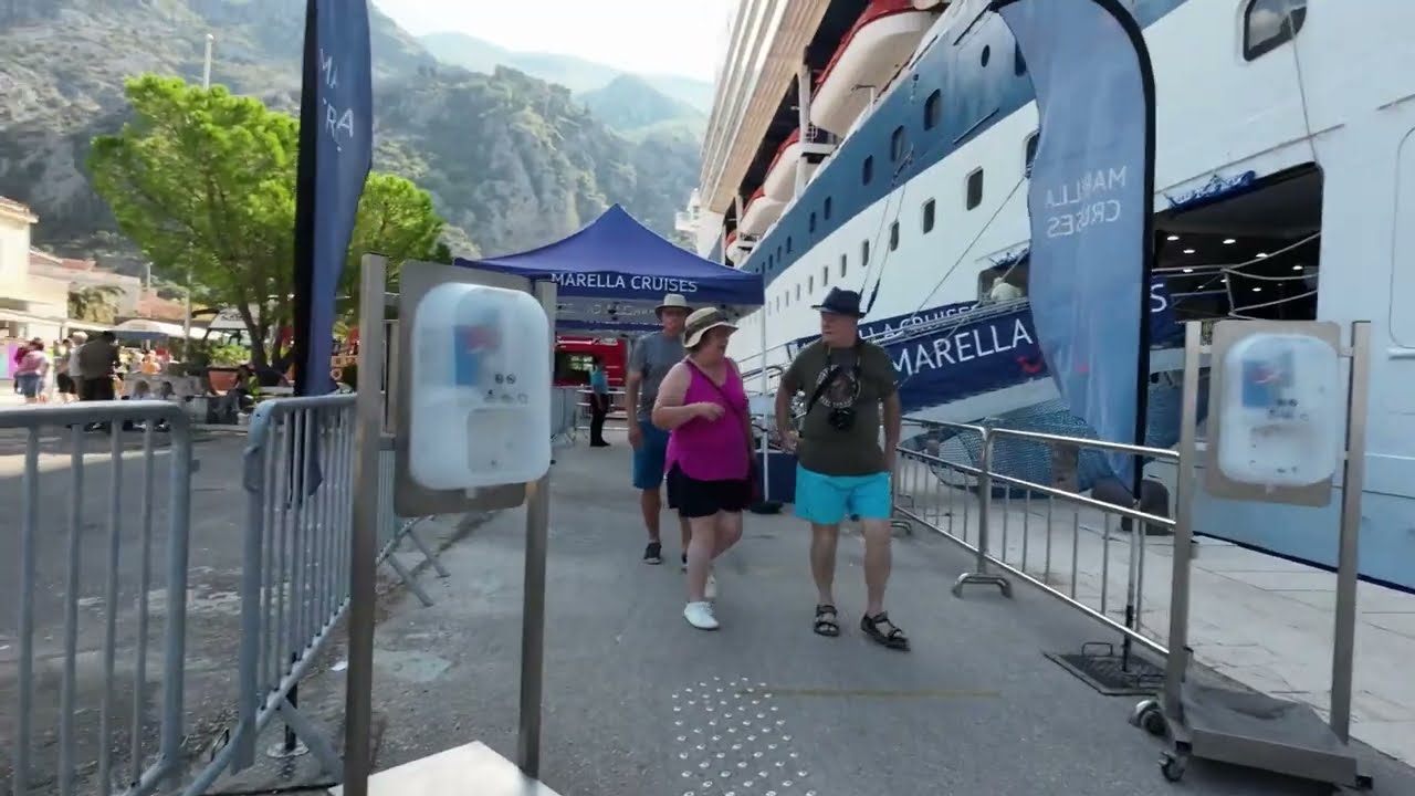 Kotor Cruise Port - walk past terminal to ship - ME2