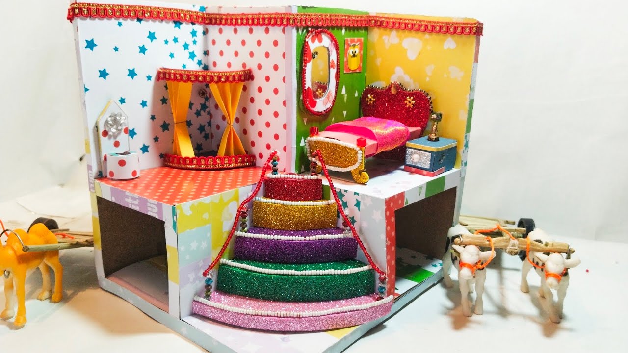 barbie doll house using cardboard diy miniature cardboard wardrobe for